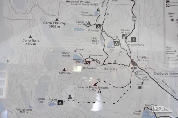 As principais trilhas feitas a partir de El Chaltén, ao lado do Parque Nacional Los Glaciares, na Argentina